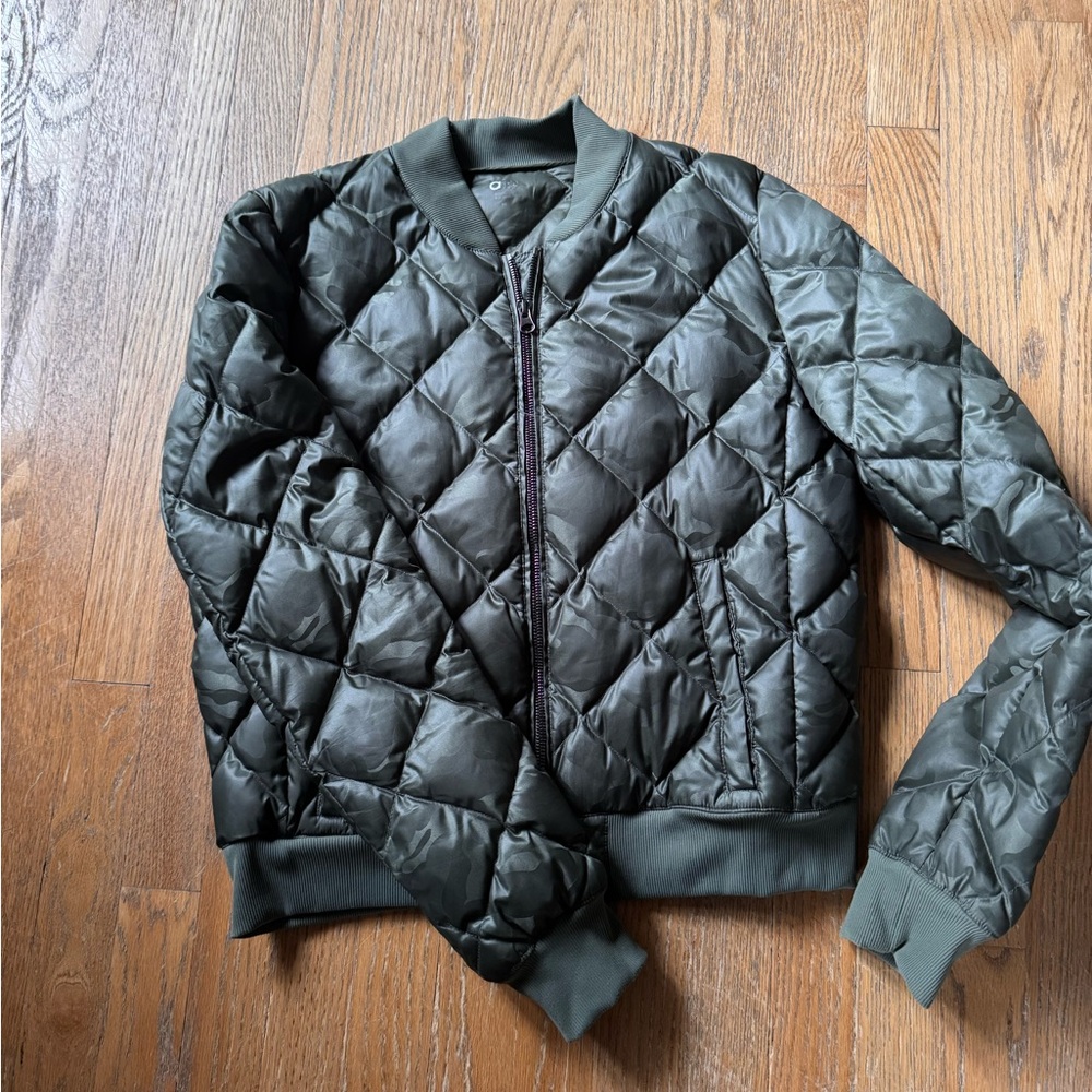 ALO camp quilted bomber jacket